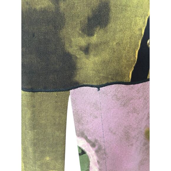 Eva Varro Tunic Layered Watercolor Top Abstract Stretch Size Large Art to Wear - Picture 9 of 9